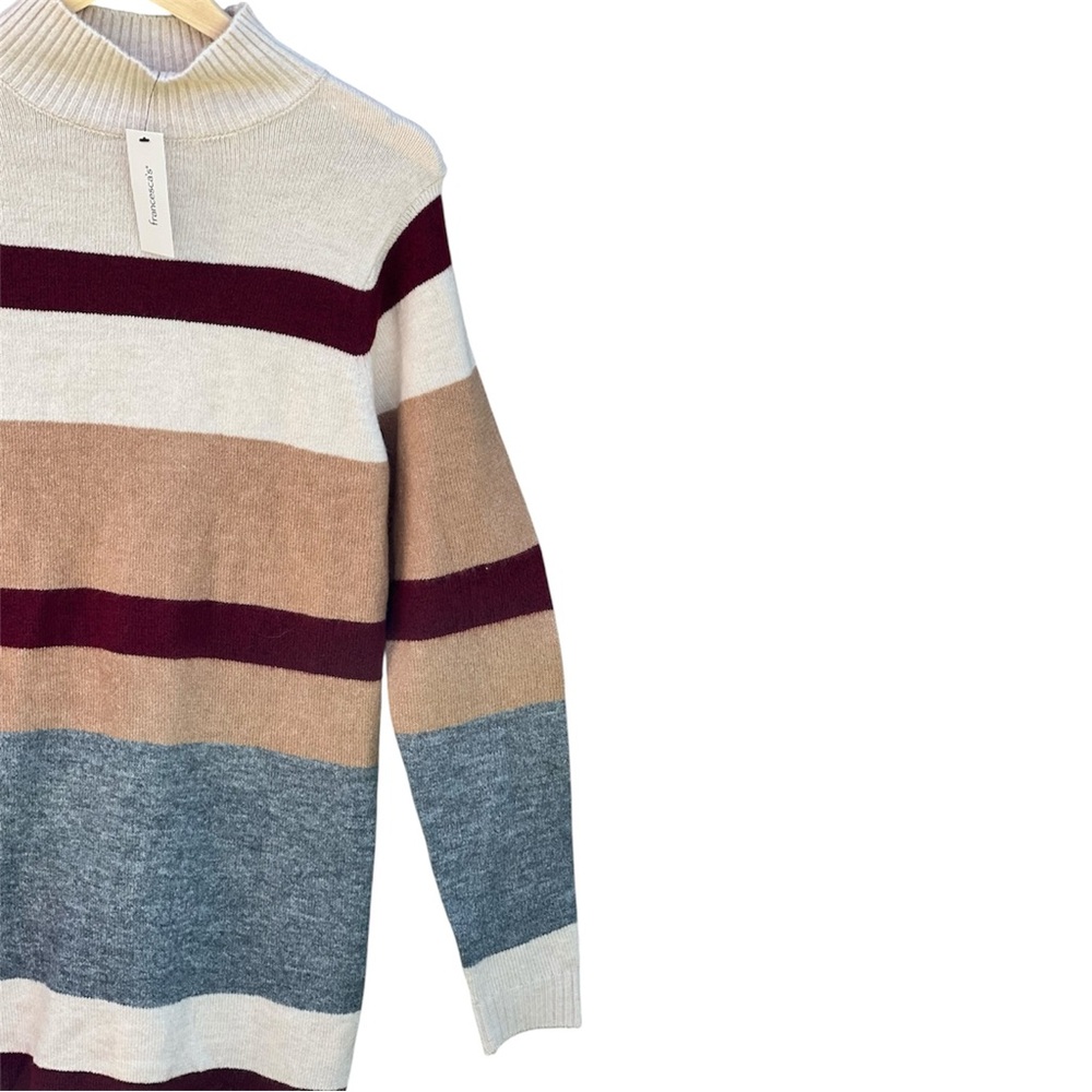 Franceca’s Evane Bold Striped Sweater Mini Dress NWT - Picture 4 of 12